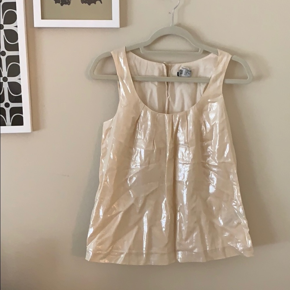 J. Crew Zoey Whisper Lame Tank